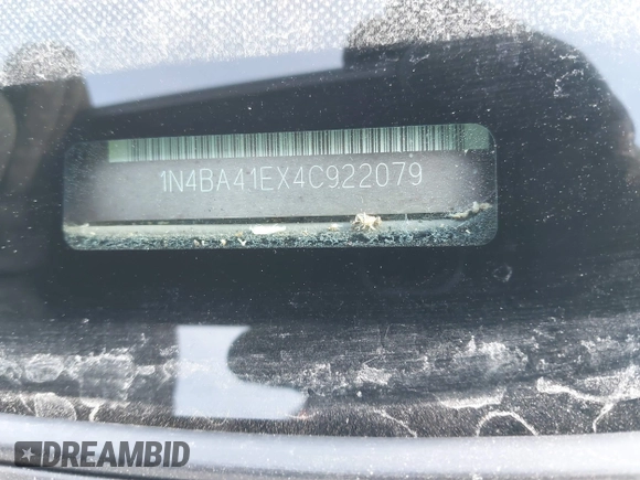 2004 Nissan Maxima SE с VIN 1N4BA41EX4C922079, выставлен на аукционе IAAI как лот 41398188 с пробегом 231 030 миль миль и . История ставок и продаж доступна на DreamBid. Изображение 9.