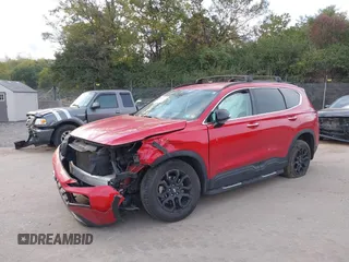 2022 Hyundai Santa Fe XRT with VIN 5NMS6DAJ9NH385619, listed as a IAAI auction lot 40580137 with 92,750 mi miles. Bid and sale history available at carsss.com. Image 2.