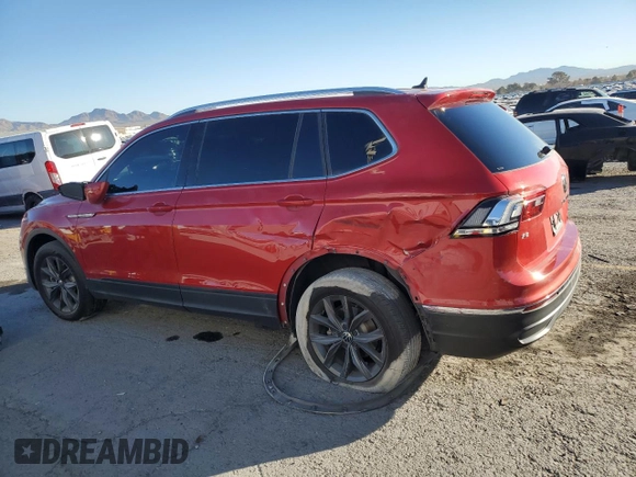 2022 Volkswagen Tiguan SE with VIN 3VV3B7AX9NM033175, listed as a Copart auction lot 88956345 with 39,219 mi miles and Salvage Title. Bid and sale history available at DreamBid. Image 2.