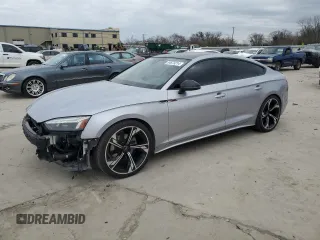 2023 Audi A5 Sportback Premium Plus with VIN WAUCBCF50PA049521, listed as a Copart auction lot 84673214 with 26,493 mi miles and Salvage Title. Bid and sale history available at carsss.com. Image 1.