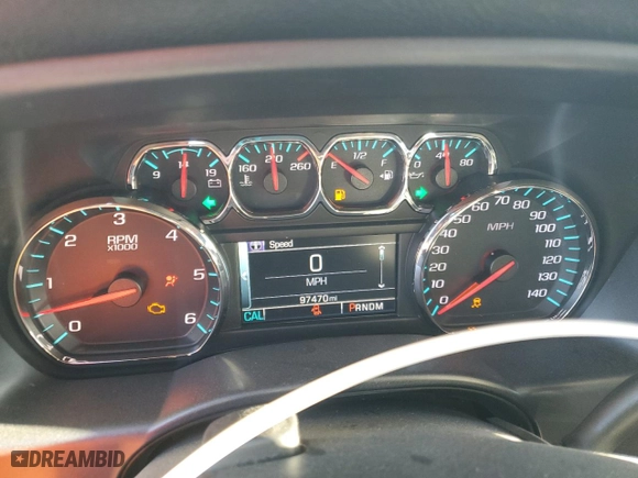 2015 Chevrolet Silverado 1500 LTZ with VIN 3GCPCSEC1FG400299, listed as a Copart auction lot 46615595 with 97,470 mi miles and Salvage Title. Bid and sale history available at carsss.com. Image 9.