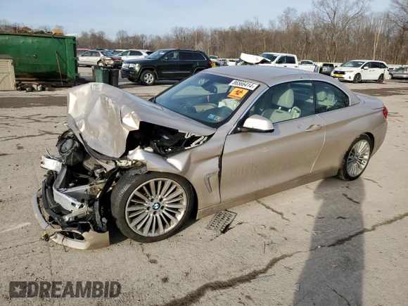 2015 BMW 4 Series 428i xDrive with VIN WBA3T1C53FP821169, listed as a Copart auction lot 86566414 with Not Provided miles and Salvage Title. Bid and sale history available at carsss.com. Image 1.