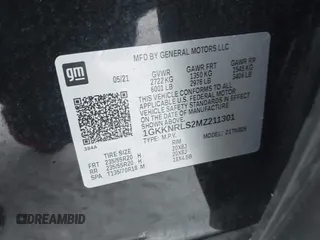 2021 GMC Acadia SLE with VIN 1GKKNRLS2MZ211301, listed as a IAAI auction lot 41326723 with 39,526 mi miles. Bid and sale history available at carsss.com. Image 9.