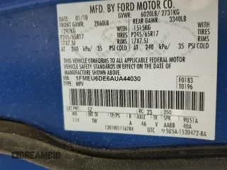 2010 Ford Explorer XLT with VIN 1FMEU6DE6AUA44030, listed as a Copart auction lot 50989715 with Not provided miles and Salvage title. Bid and sale history available at DreamBid. Image 13.