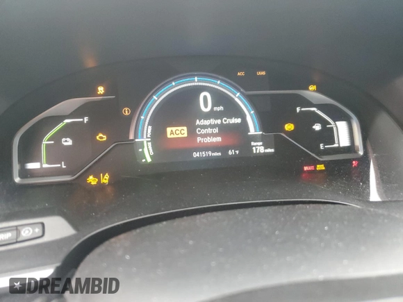 2018 Honda Clarity Plug-In Hybrid Touring with VIN JHMZC5F31JC002190, listed as a Copart auction lot 49023574 with 41,519 mi miles. Bid and sale history available at carsss.com. Image 9.