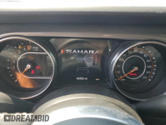 2021 Jeep Wrangler Unlimited Sahara с VIN 1C4HJXEG2MW862783, выставлен на аукционе Copart как лот 65708314 с пробегом 34 302 миль миль и На запчасти • Non repairable. История ставок и продаж доступна на DreamBid. Изображение 9.