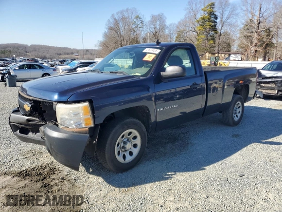 2009 Chevrolet Silverado 1500 Work Truck with VIN 1GCEC14X59Z189974, listed as a Copart auction lot 43809405 with 195,331 mi miles and Salvage Title. Bid and sale history available at DreamBid. Image 1.