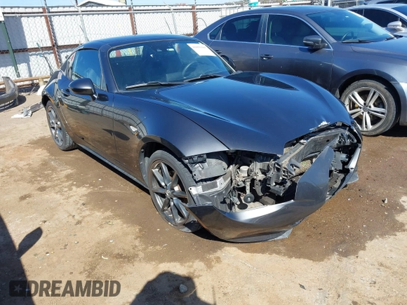 2018 Mazda MX-5 Miata RF Grand Touring with VIN JM1NDAM76J0203600, listed as a IAAI auction lot 41850985 with 89,552 mi miles. Bid and sale history available at carsss.com. Image 1.