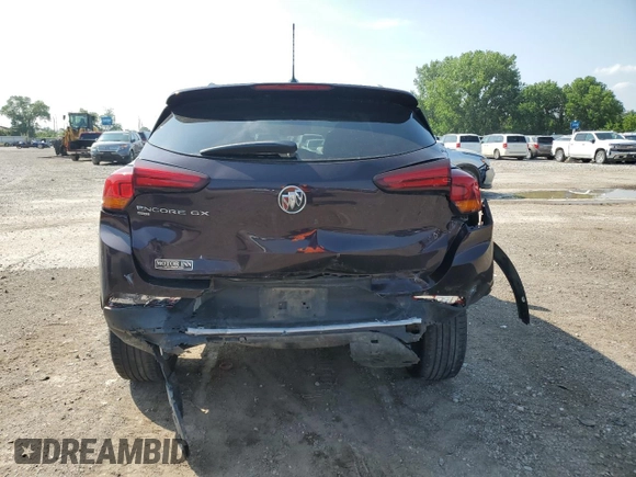 2020 Buick Encore GX Select with VIN KL4MMESL6LB097153, listed as a Copart auction lot 60819435 with 55,715 mi miles and Salvage title. Bid and sale history available at DreamBid. Image 6.