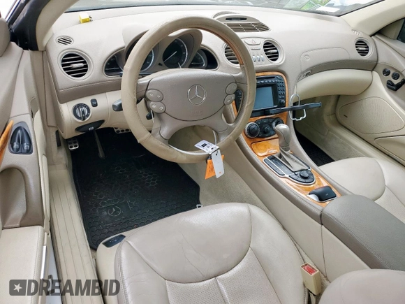 2004 Mercedes-Benz SL 500 with VIN WDBSK75F54F069695, listed as a Copart auction lot 57407635 with Not provided miles and Salvage title. Bid and sale history available at DreamBid. Image 8.