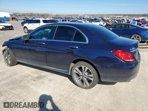 2021 Mercedes-Benz C 300 with VIN W1KWF8EB1MR642624, listed as a Copart auction lot 46552065 with 25,127 mi miles and Salvage Title. Bid and sale history available at carsss.com. Image 2.