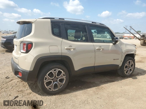 2015 Jeep Renegade Limited with VIN ZACCJBDT0FPB57606, listed as a Copart auction lot 60677505 with 61,209 mi miles and Salvage title. Bid and sale history available at DreamBid. Image 3.