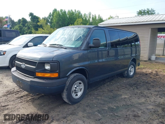 2014 Chevrolet Express Passenger LS with VIN 1GAWGPFG6E1173373, listed as a IAAI auction lot 42275513 with 26,642 mi miles and . Bid and sale history available at DreamBid. Image 2.