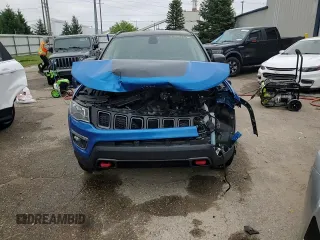 2018 Jeep Compass Trailhawk with VIN 3C4NJDDBXJT139496, listed as a Copart auction lot 57068265 with 105,809 mi miles and Salvage title. Bid and sale history available at DreamBid. Image 14.