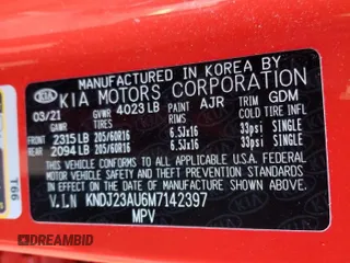 2021 Kia Soul S with VIN KNDJ23AU6M7142397, listed as a Copart auction lot 67680121 with 5,364 mi miles and Salvage Title. Bid and sale history available at DreamBid. Image 10.