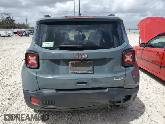 2018 Jeep Renegade Latitude with VIN ZACCJABB6JPH38962, listed as a Copart auction lot 52104225 with 77,745 mi miles and Salvage Title. Bid and sale history available at carsss.com. Image 6.