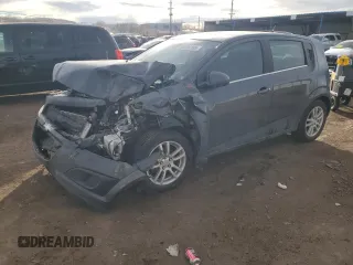 2013 Chevrolet Sonic LT with VIN 1G1JC6SBXD4121722, listed as a Copart auction lot 44824185 with 0 mi miles and Salvage Title. Bid and sale history available at carsss.com. Image 1.