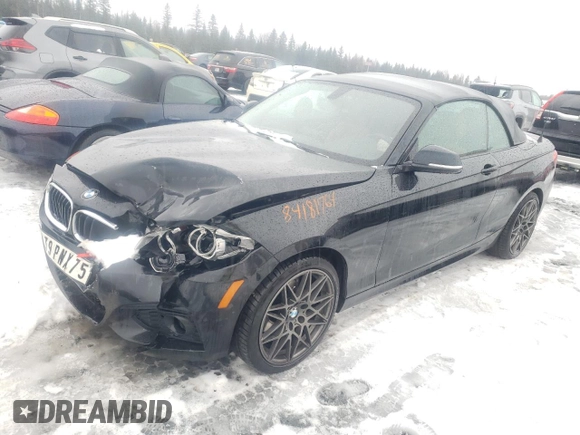 2018 BMW 2 Series 230i xDrive with VIN WBA2K1C56JVD41570, listed as a Copart auction lot 84181764 with 77,231 mi miles and Salvage Title. Bid and sale history available at carsss.com. Image 1.