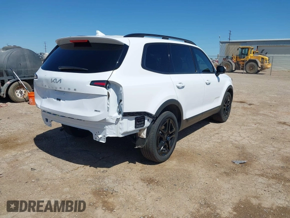 2024 Kia Telluride EX X-Line with VIN 5XYP3DGC1RG518591, listed as a IAAI auction lot 42213577 with 15,760 mi miles and . Bid and sale history available at DreamBid. Image 4.
