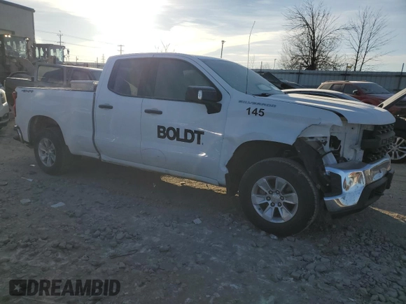 2021 Chevrolet Silverado 1500 Work Truck with VIN 1GCRYAEHXMZ108521, listed as a Copart auction lot 87302644 with 108,740 mi miles and Salvage Title. Bid and sale history available at carsss.com. Image 4.