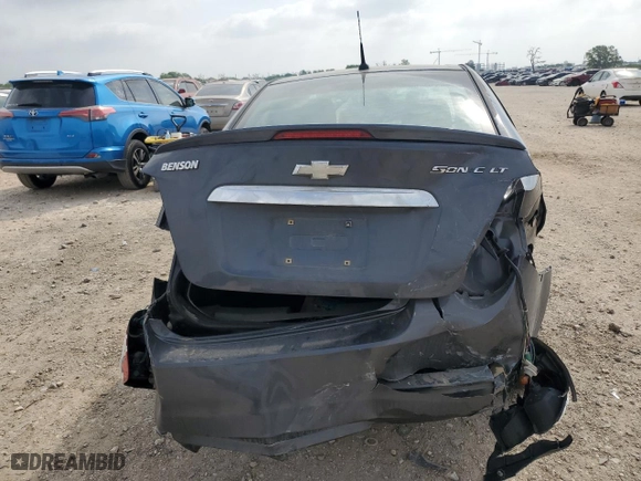 2013 Chevrolet Sonic LT with VIN 1G1JC5SH1D4141906, listed as a Copart auction lot 51786685 with 180,937 mi miles and Salvage Title. Bid and sale history available at carsss.com. Image 6.