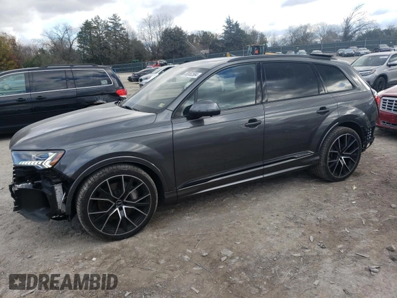 2022 Audi Q7 Prestige with VIN WA1VXBF74ND003740, listed as a Copart auction lot 80952584 with 34,904 mi miles and Salvage title. Bid and sale history available at DreamBid. Image 1.