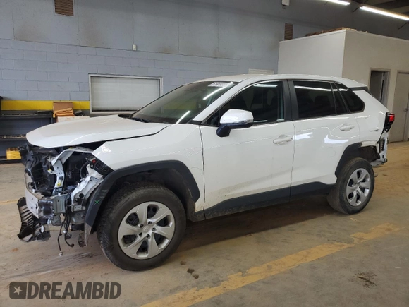 2023 Toyota RAV4 LE z VIN 2T3G1RFV9PC349815, wystawiony jako Copart lot #61969995 z przebiegiem 45 585 mil mil oraz Szkoda całkowita • Salvage title. Historia ofert i sprzedaży dostępna na DreamBid. Obrazek 1.