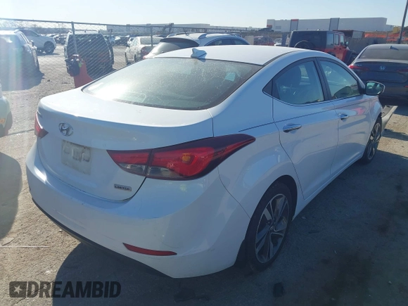 2015 Hyundai Elantra SE z VIN 5NPDH4AE9FH615055, wystawiony jako IAAI lot #41764627 z przebiegiem 143 708 mil mil oraz . Historia ofert i sprzedaży dostępna na DreamBid. Obrazek 4.