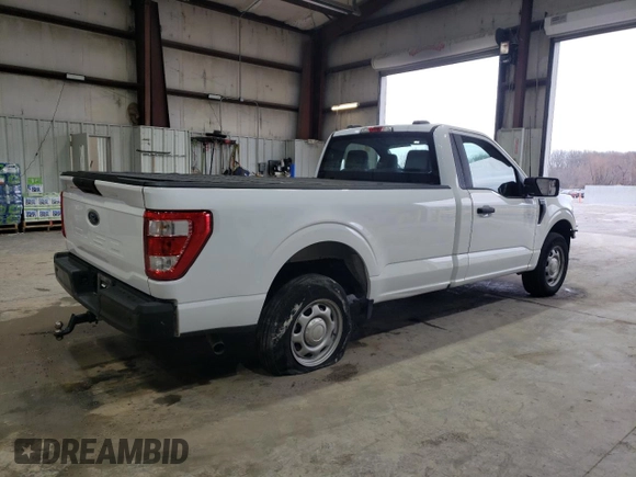 2022 Ford F-150 XL with VIN 1FTMF1CB8NKE67908, listed as a Copart auction lot 43898335 with 36,022 mi miles and Salvage Title. Bid and sale history available at carsss.com. Image 3.