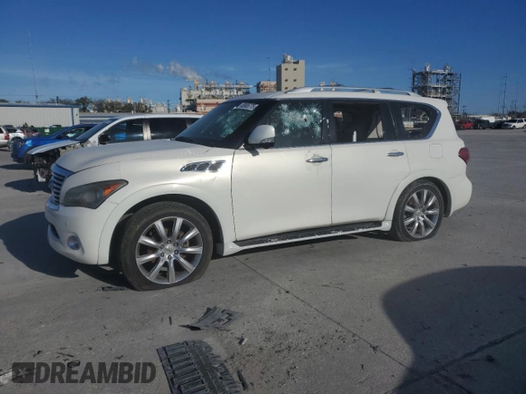 2013 Infiniti QX56 with VIN JN8AZ2NF1D9550803, listed as a Copart auction lot 45905775 with Not provided miles and Salvage title. Bid and sale history available at DreamBid. Image 1.