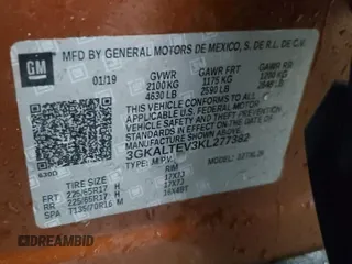 2019 GMC Terrain SLE with VIN 3GKALTEV3KL277382, listed as a Copart auction lot 48848035 with 105,140 mi miles and Salvage Title. Bid and sale history available at DreamBid. Image 14.