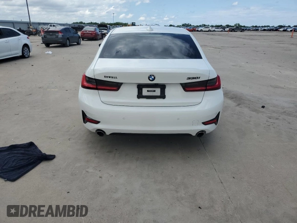 2021 BMW 3 Series 330i with VIN 3MW5R1J08M8B98075, listed as a Copart auction lot 54452025 with 51,191 mi miles and Salvage title. Bid and sale history available at DreamBid. Image 6.
