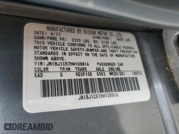 2017 Nissan Rogue SL z VIN JN1BJ1CR7HW109914, wystawiony jako Copart lot #57304415 z przebiegiem 130 264 mil mil oraz Szkoda całkowita • Salvage title. Historia ofert i sprzedaży dostępna na DreamBid. Obrazek 13.