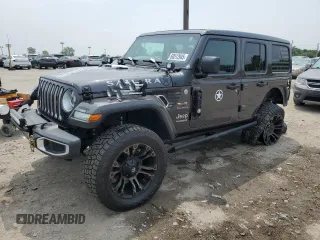 2020 Jeep Wrangler Unlimited Sahara High Altitude z VIN 1C4HJXEG6LW232974, wystawiony jako Copart lot #60512945 z przebiegiem 51 394 mil mil oraz Nie do naprawy • Non repairable. Historia ofert i sprzedaży dostępna na DreamBid. Obrazek 1.