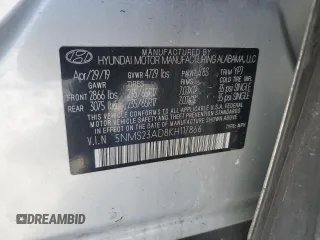 2019 Hyundai Santa Fe SE z VIN 5NMS23AD8KH117866, wystawiony jako Copart lot #45498615 z przebiegiem 70 030 mil mil oraz Szkoda całkowita • Salvage title. Historia ofert i sprzedaży dostępna na DreamBid. Obrazek 13.