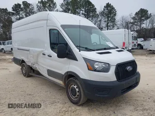 2023 Ford Transit Cargo with VIN 1FTBR3X87PKB82399, listed as a IAAI auction lot 41368268 with 19,374 mi miles and . Bid and sale history available at DreamBid. Image 1.