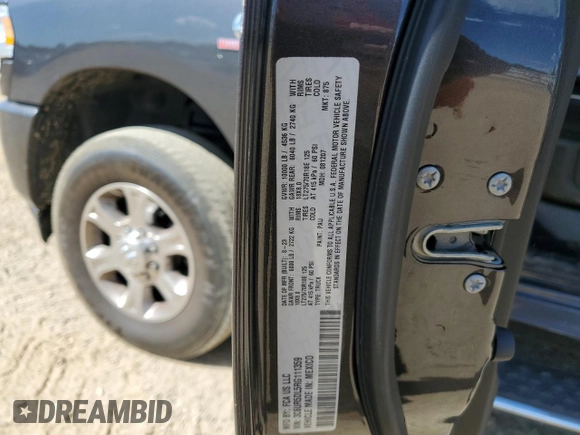 2024 Ram 2500 Big Horn с VIN 3C6UR5DL5RG111359, выставлен на аукционе Copart как лот 58118935 с пробегом 29 259 миль миль и Списание • Salvage title. История ставок и продаж доступна на DreamBid. Изображение 12.