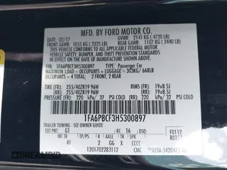 2017 Ford Mustang GT with VIN 1FA6P8CF3H5300897, listed as a IAAI auction lot 41703911 with 20,814 mi miles and . Bid and sale history available at carsss.com. Image 9.