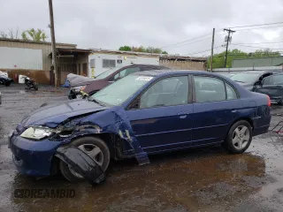 2004 Honda Civic EX with VIN 2HGES26764H614960, listed as a Copart auction lot 55269615 with 157,293 mi miles and Salvage Title. Bid and sale history available at DreamBid. Image 1.