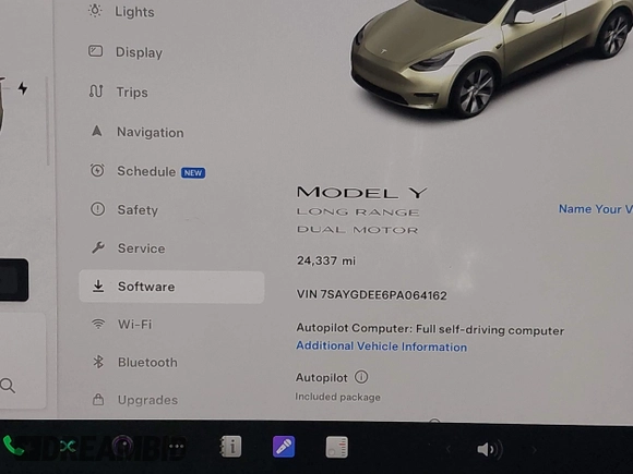 2023 Tesla Model Y Long Range with VIN 7SAYGDEE6PA064162, listed as a IAAI auction lot 41533464 with 24,337 mi miles. Bid and sale history available at carsss.com. Image 16.