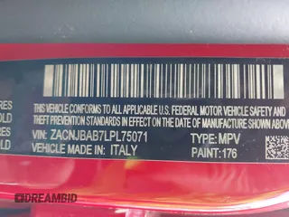 2020 Jeep Renegade Jeepster with VIN ZACNJBAB7LPL75071, listed as a IAAI auction lot 42017529 with 42,477 mi miles and . Bid and sale history available at carsss.com. Image 9.