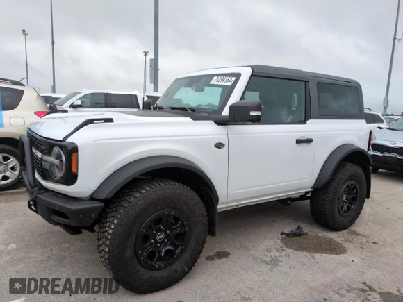 2022 Ford Bronco with VIN 1FMDE5CP3NLB21065, listed as a Copart auction lot 74299164 with Not Provided miles and Non Repairable. Bid and sale history available at DreamBid. Image 1.