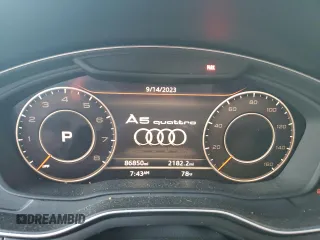2018 Audi A5 Sportback Premium Plus with VIN WAUBNCF53JA057686, listed as a Copart auction lot 67173103 with 86,850 mi miles. Bid and sale history available at carsss.com. Image 9.