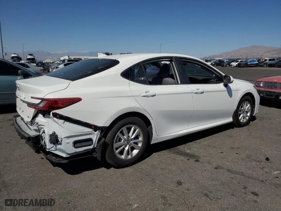 2025 Toyota Camry LE with VIN 4T1DAACK4SU048139, listed as a Copart auction lot 52049085 with 0 mi miles and Salvage Title. Bid and sale history available at carsss.com. Image 3.