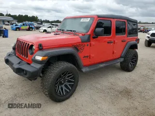 2023 Jeep Wrangler Sport with VIN 1C4HJXDG5PW527992, listed as a Copart auction lot 73312234 with 32,686 mi miles and Salvage Title. Bid and sale history available at DreamBid. Image 1.