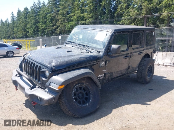 2018 Jeep Wrangler Unlimited Sport S with VIN 1C4HJXDN1JW216825, listed as a IAAI auction lot 42405799 with 37,194 mi miles and . Bid and sale history available at DreamBid. Image 17.