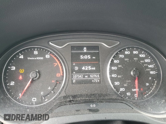 2015 Audi A3 1.8T Premium with VIN WAUACGFF9F1011532, listed as a Copart auction lot 76002993 with 107,342 mi miles. Bid and sale history available at carsss.com. Image 9.