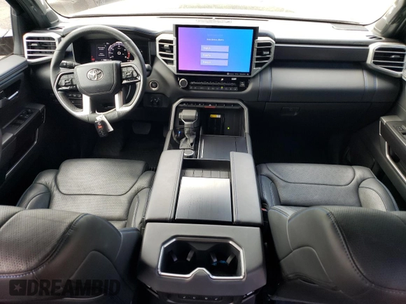 2023 Toyota Tundra Platinum with VIN 5TFNA5EC3PX017198, listed as a Copart auction lot 62857595 with 16,571 mi miles and Salvage title. Bid and sale history available at DreamBid. Image 8.