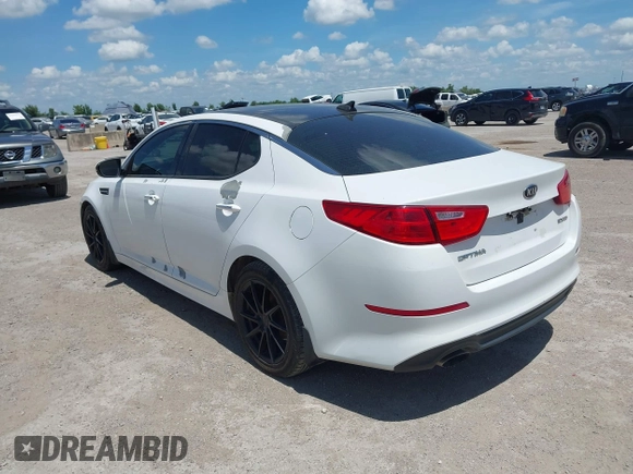 2015 Kia Optima EX with VIN 5XXGN4A77FG369058, listed as a IAAI auction lot 42621804 with 183,635 mi miles and . Bid and sale history available at DreamBid. Image 3.