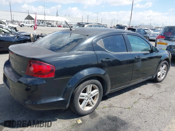 2012 Dodge Avenger SXT with VIN 1C3CDZCB9CN177919, listed as a IAAI auction lot 41944935 with 169,071 mi miles and . Bid and sale history available at carsss.com. Image 4.